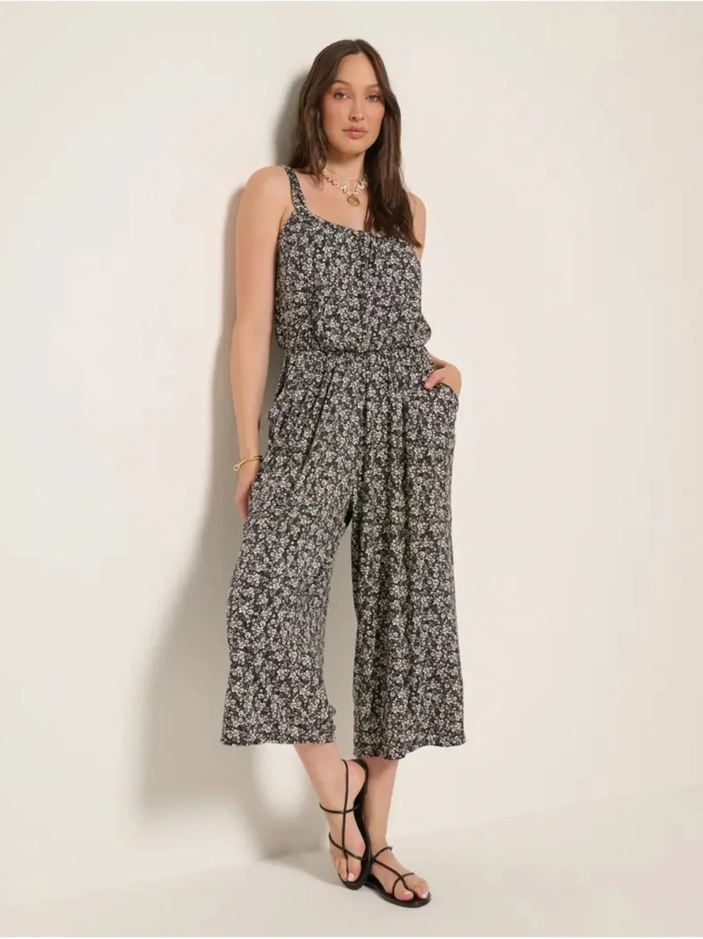 wide leg shein jumpsuit